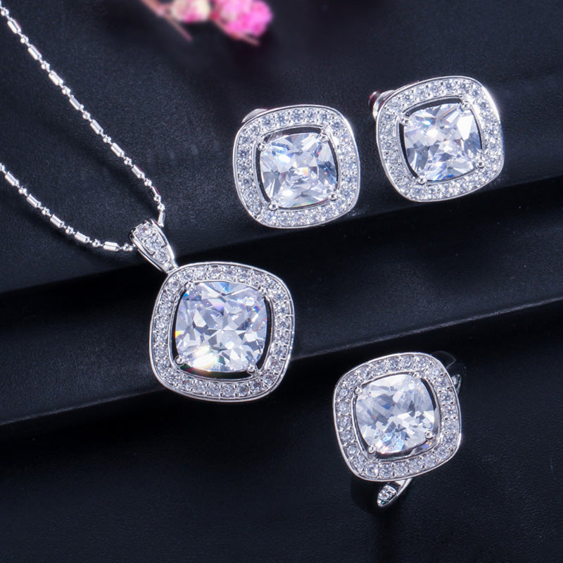Fashion Necklace Earrings  Classic Ladies Costume Party Jewelry Sets