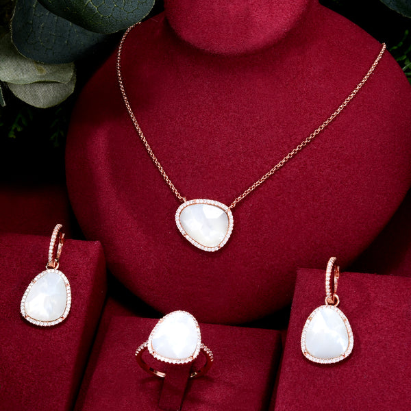 Luxury 3PC Bracelet Ring Earring Sets For Women