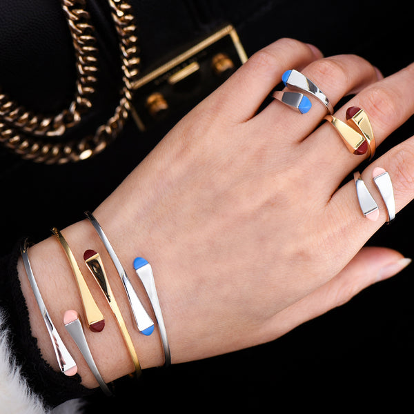 Luxury Icedout Fireworks Bangle Ring Set Dubai Bridal Jewelry Sets For Women