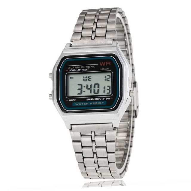 Stainless Steel LED Men Watch Digital Dress Watch