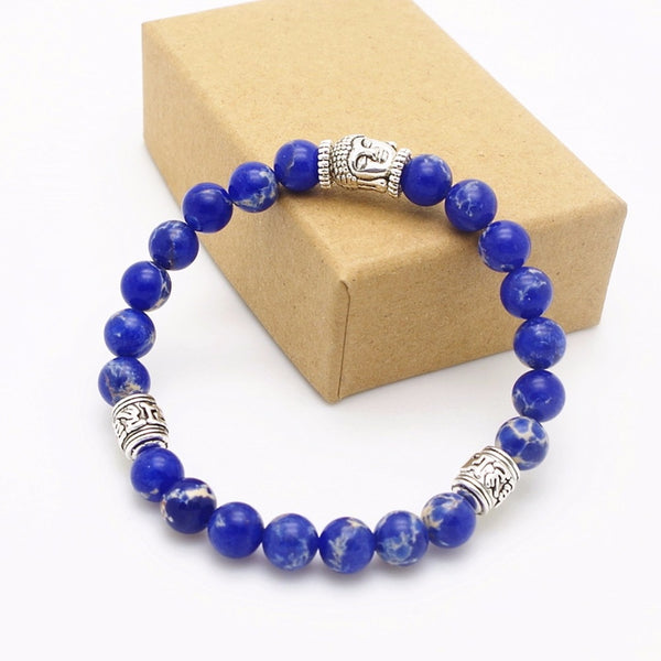 Pulseras de Buda con cuentas de piedra natural de los 7 chakras