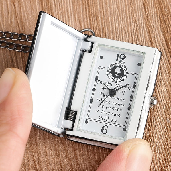 Reloj de bolsillo de cuarzo Steampunk con diseño de Death Note