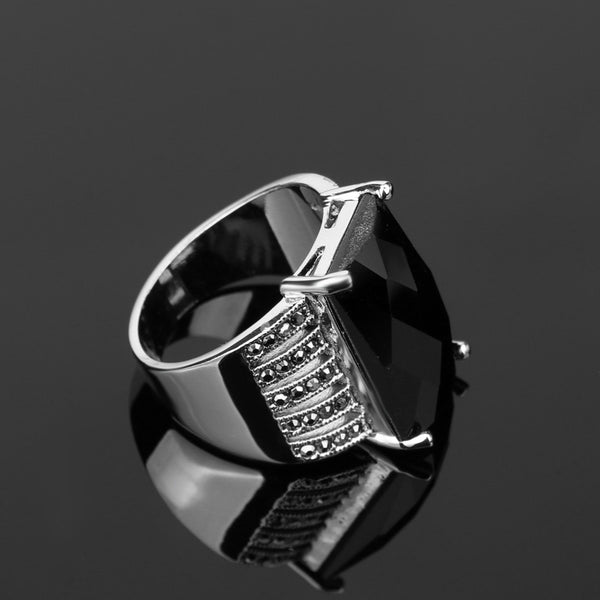 OL Fashion Jewelry Vintage Look Black Ring
