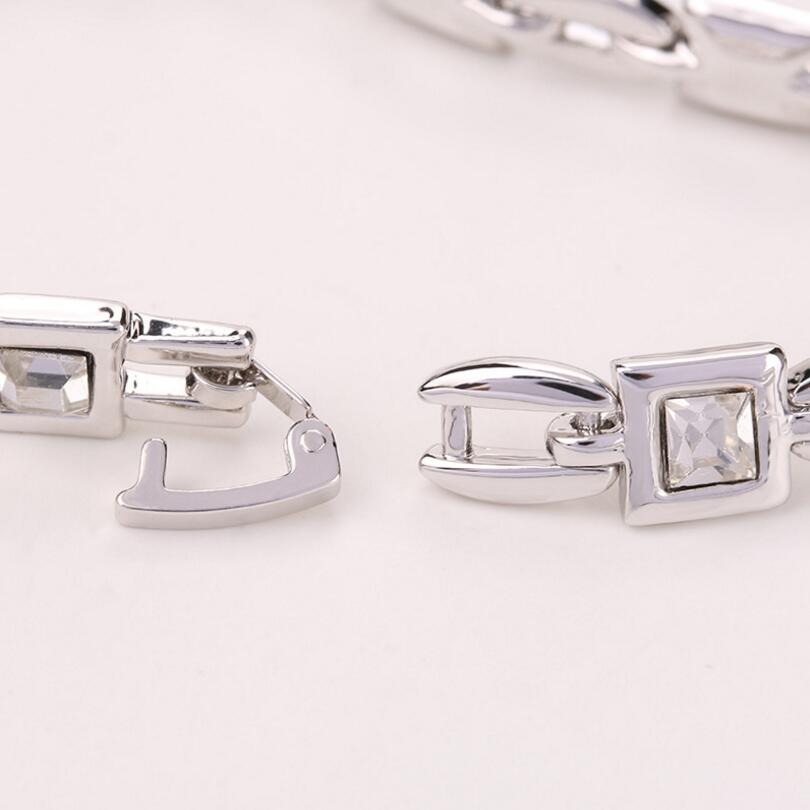 Fashion Romantic Square Crystal Charm Bracelet