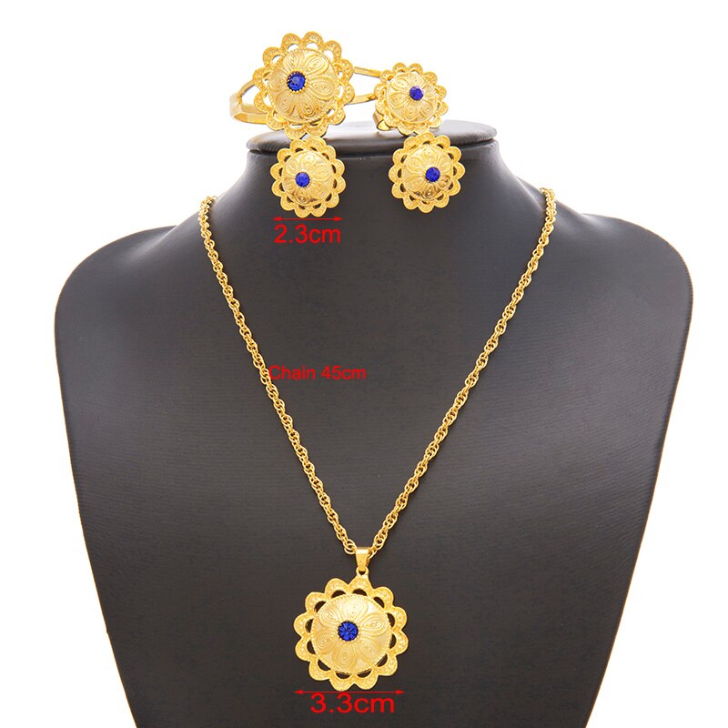 Ethiopian/Eritrean Bride Gold Color Jewelry Sets