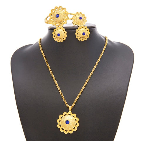 Ethiopian/Eritrean Bride Gold Color Jewelry Sets