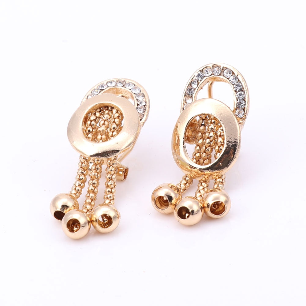 Women Bridal Fine Crystal African Beads Jewelry Sets