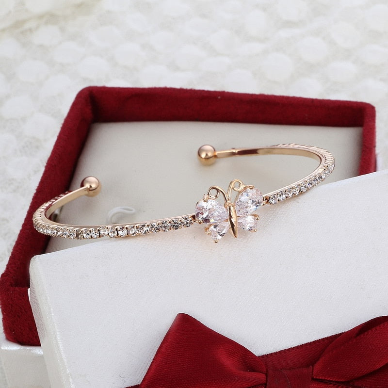New Arrival Romantic Butterfly Design Cuff Bracelet