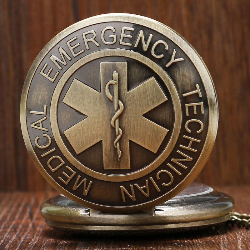 EMS Rescue Quartz Nurse Doctor Pocket Watch