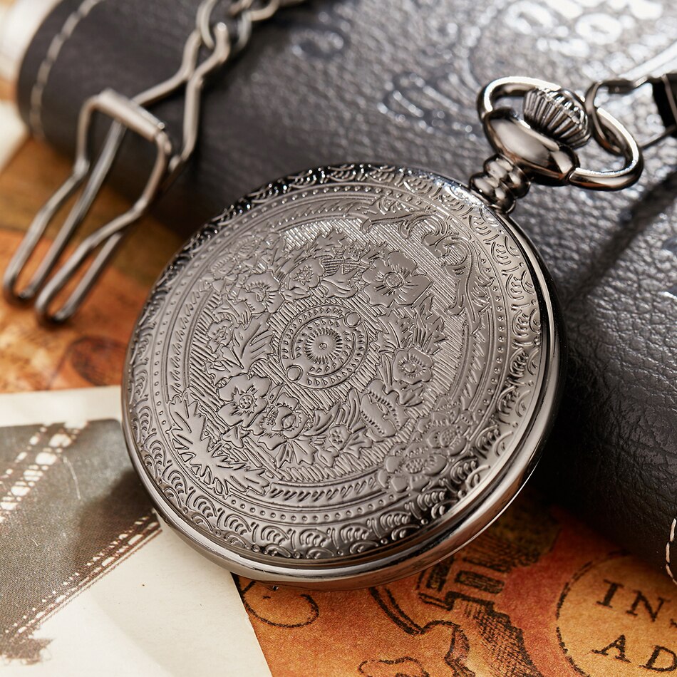 Chain for men Stainless steel Japan Quartz Movt Pocket Watch
