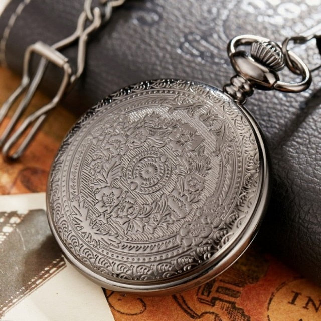 Chain for men Stainless steel Japan Quartz Movt Pocket Watch