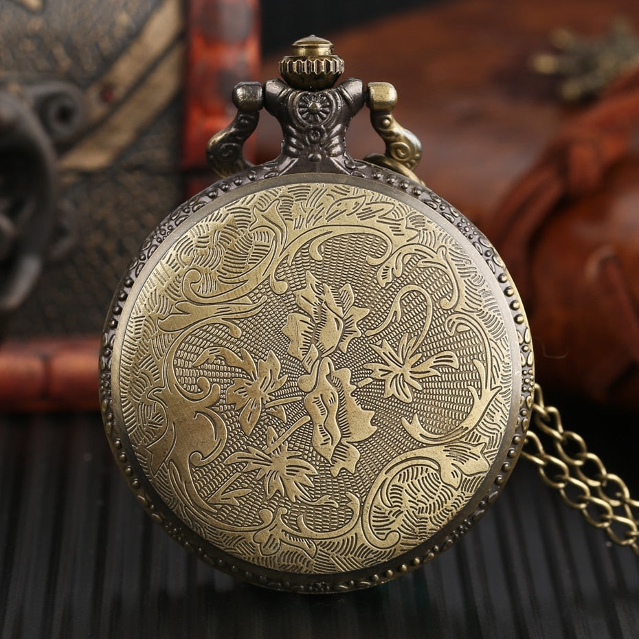 Three Interlocking Triangles Norse Mythology Antique Style Pocket Watch