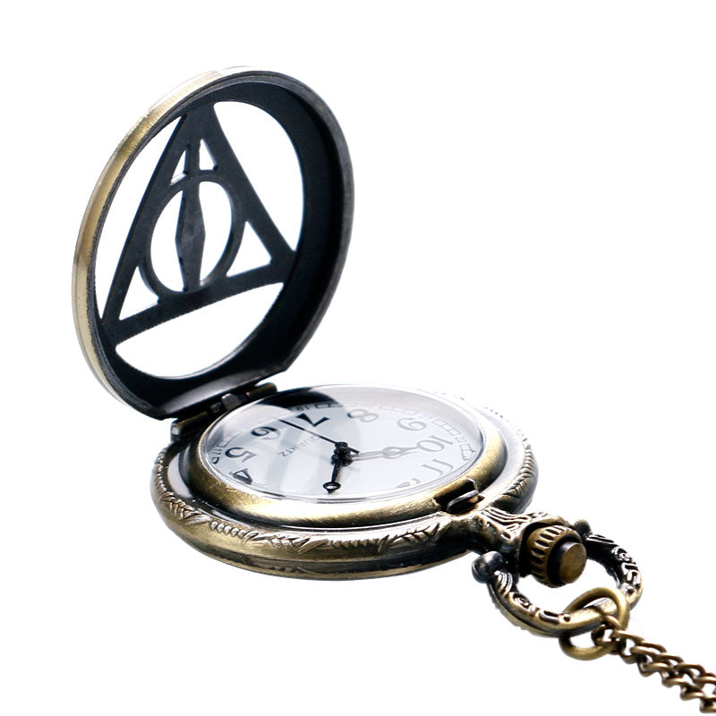Vintage Design The Deathly Hallows Design Pocket Watch