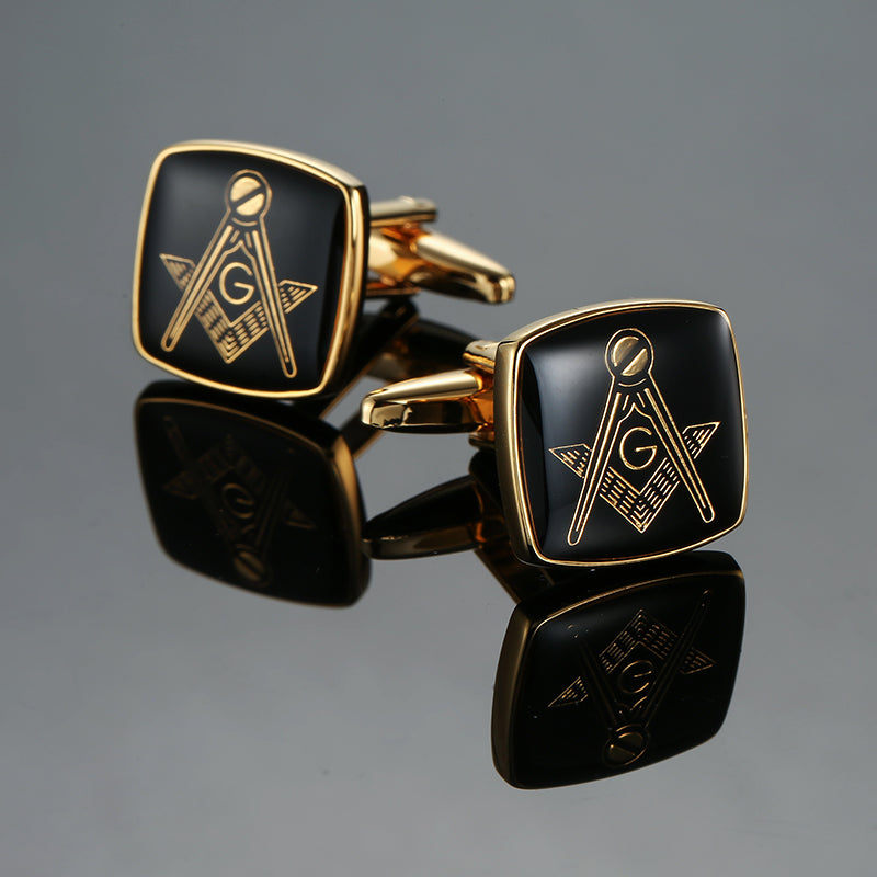 Fashion men cuff links freemasonry cufflinks