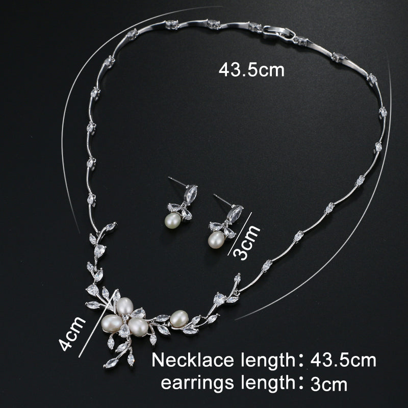 Luxury Freshwater Pearl Bridal Jewelry Sets