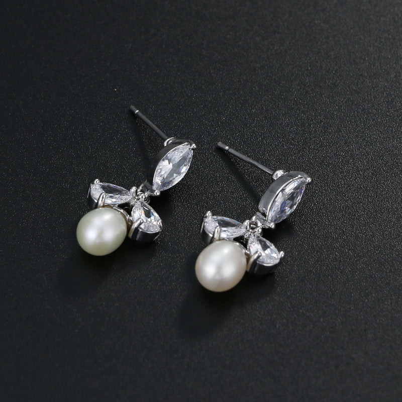 Luxury Freshwater Pearl Bridal Jewelry Sets