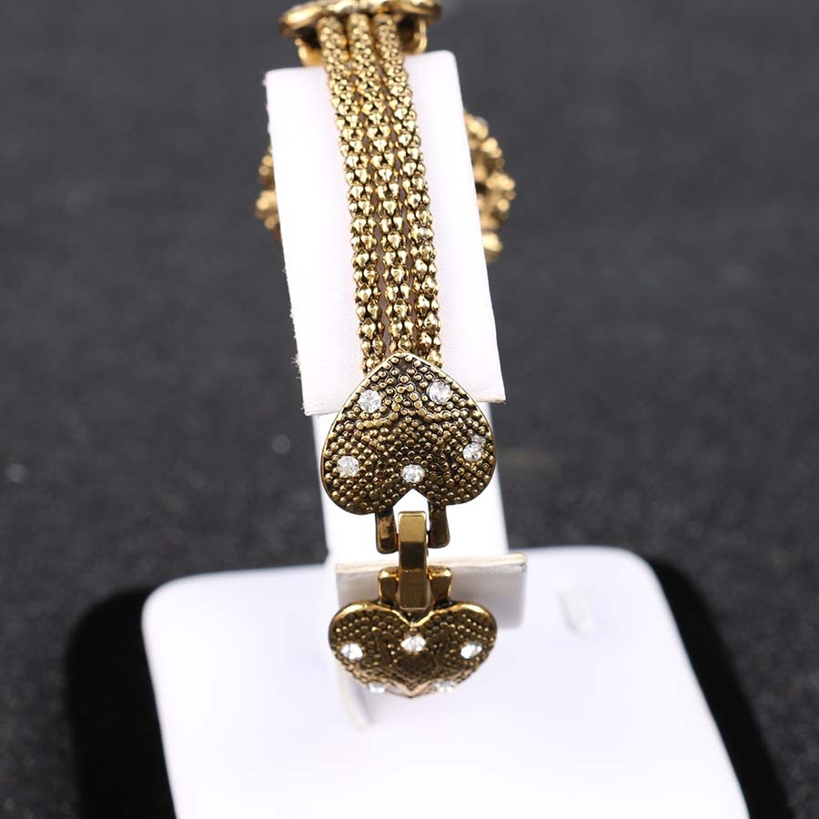 Turkey Bracelet For Women Alloy Red Resin Gold Color Bangle