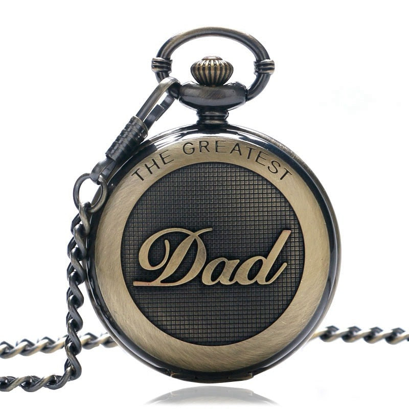 Dad Gifts Series Retro DAD Quartz Pocket Watch