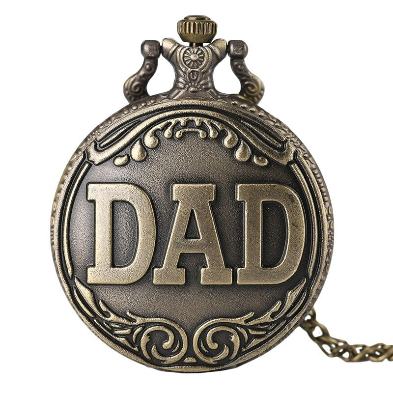 Dad Gifts Series Retro DAD Quartz Pocket Watch