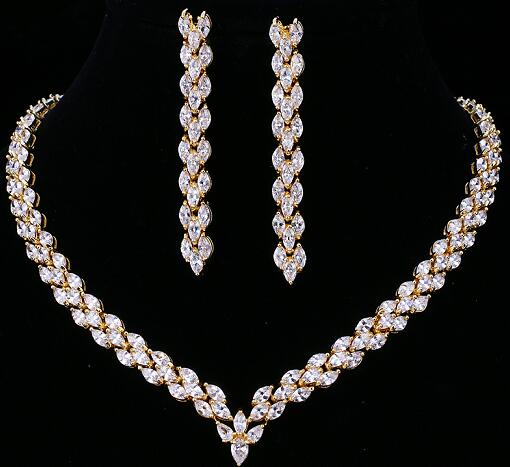 Exquisite Cubic Zirconia Wedding Party Jewelry Set