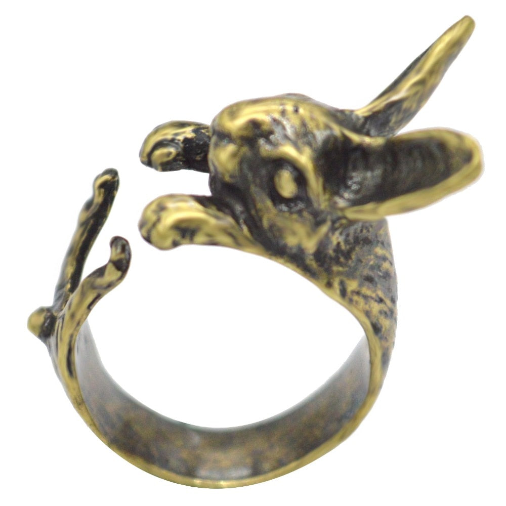 Adjustable Vintage Hippie Chic  Rabbit   Knuckles Rings