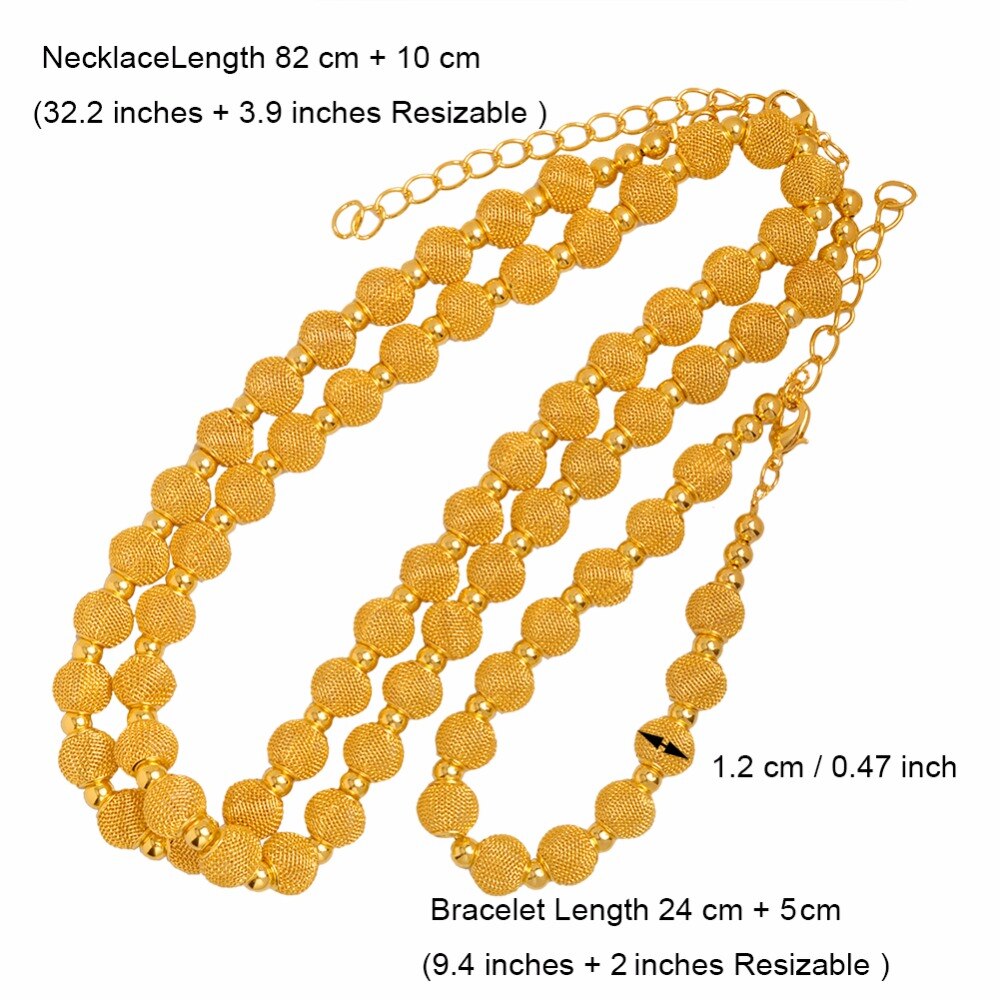 82cm Beads Necklace and 24cm Bracelets Party sets