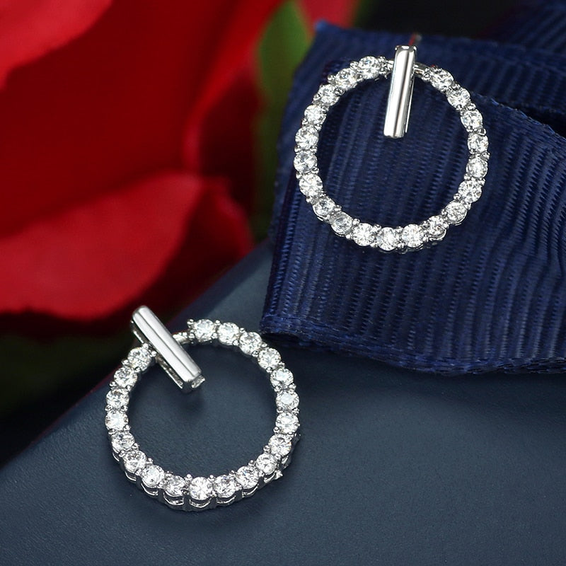 Crystal Cubic Zircon Ear Clips