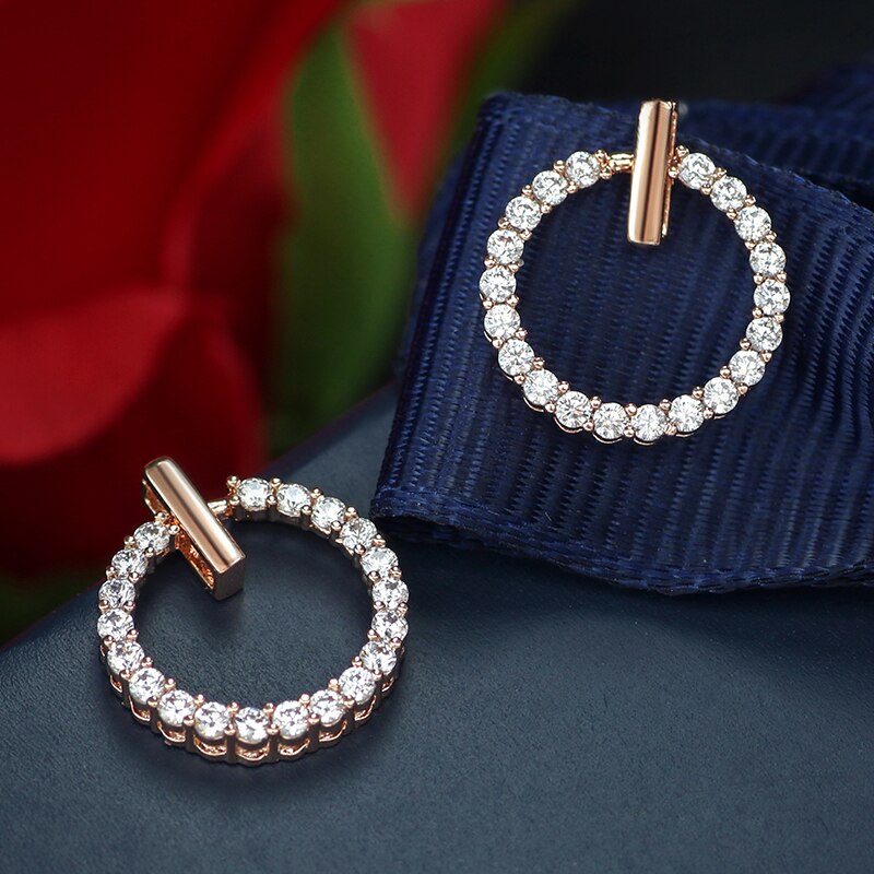 Crystal Cubic Zircon Ear Clips