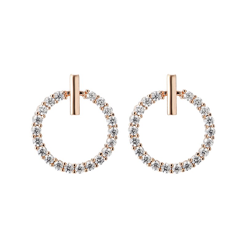 Crystal Cubic Zircon Ear Clips