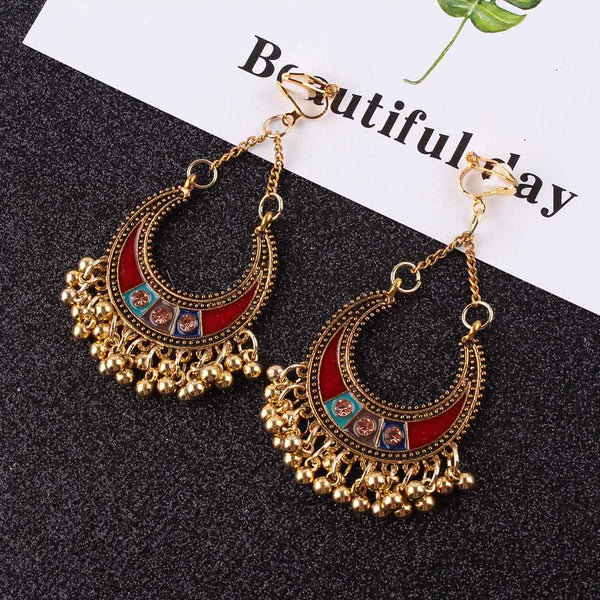 Pendientes de clip bohemios de moda en 3 colores