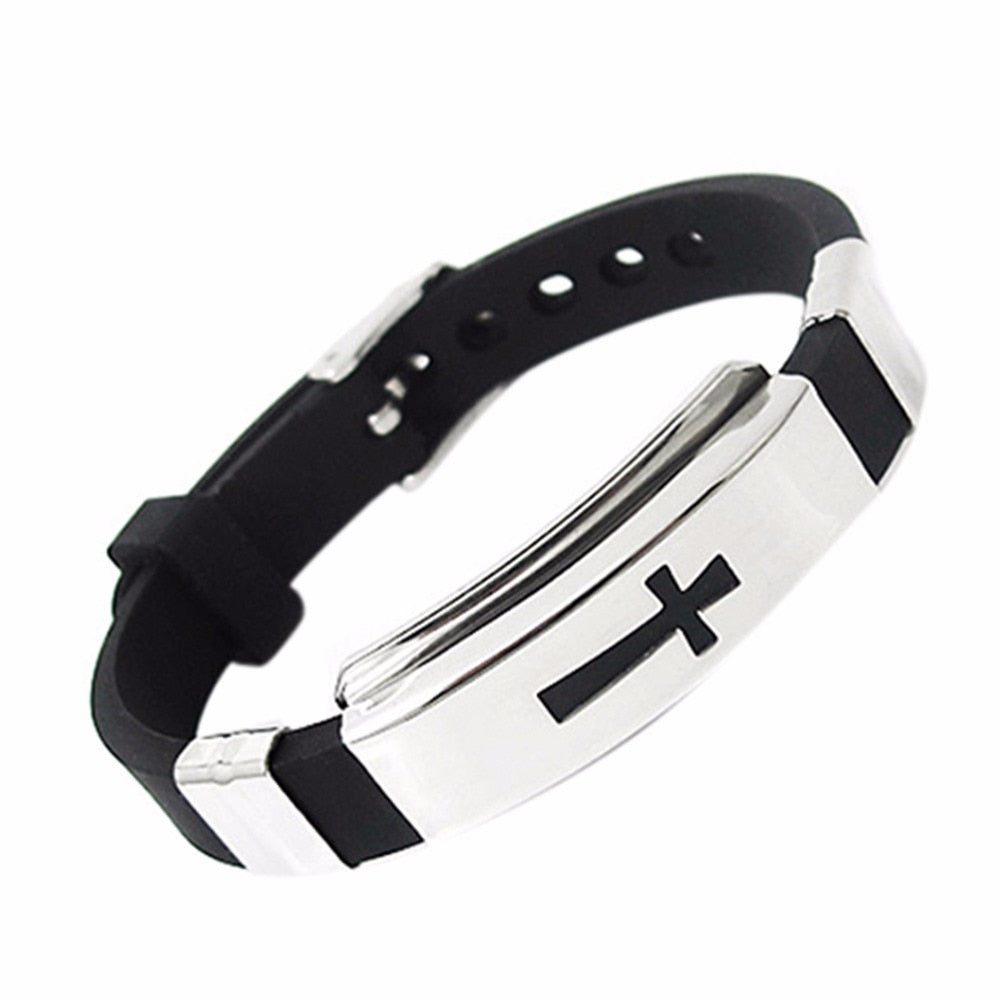 Silicone Buckle Fashion Cool Wristband Bracelets Womens