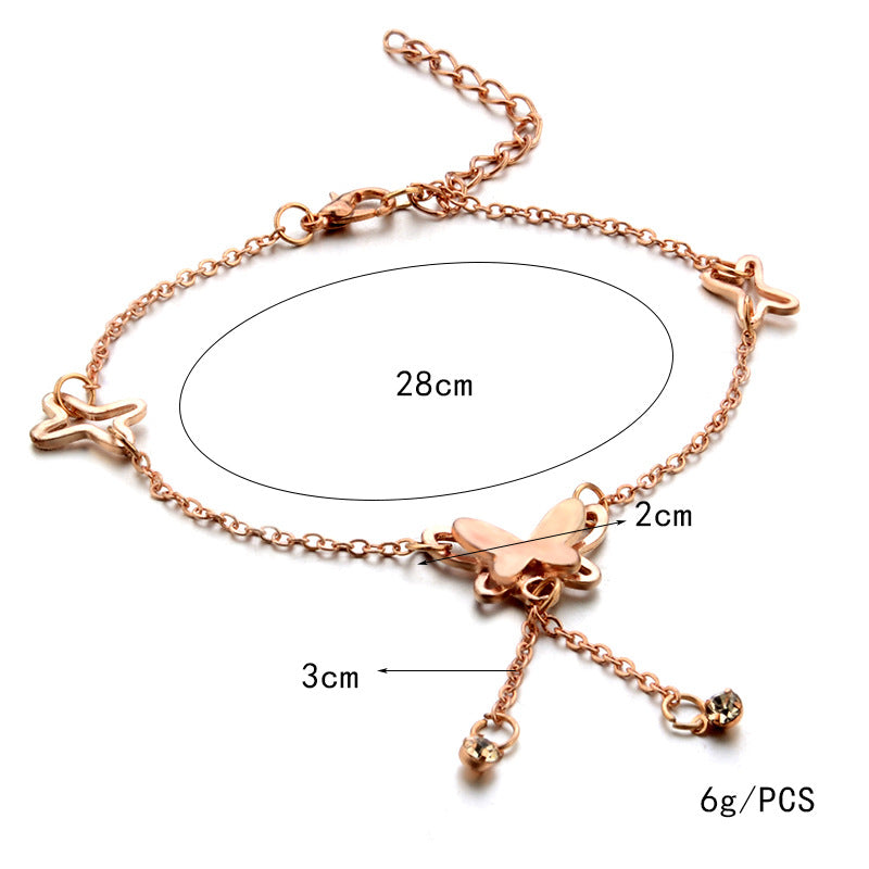 Butterfly Pendant Anklets Foot Chain