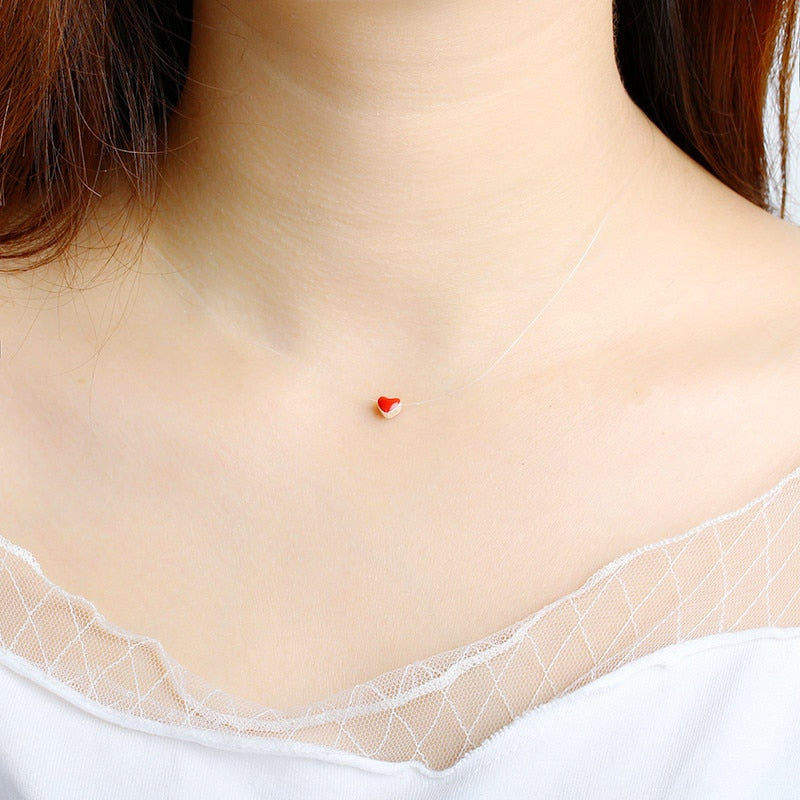 Invisible Fish Line Crystal Choker Necklace