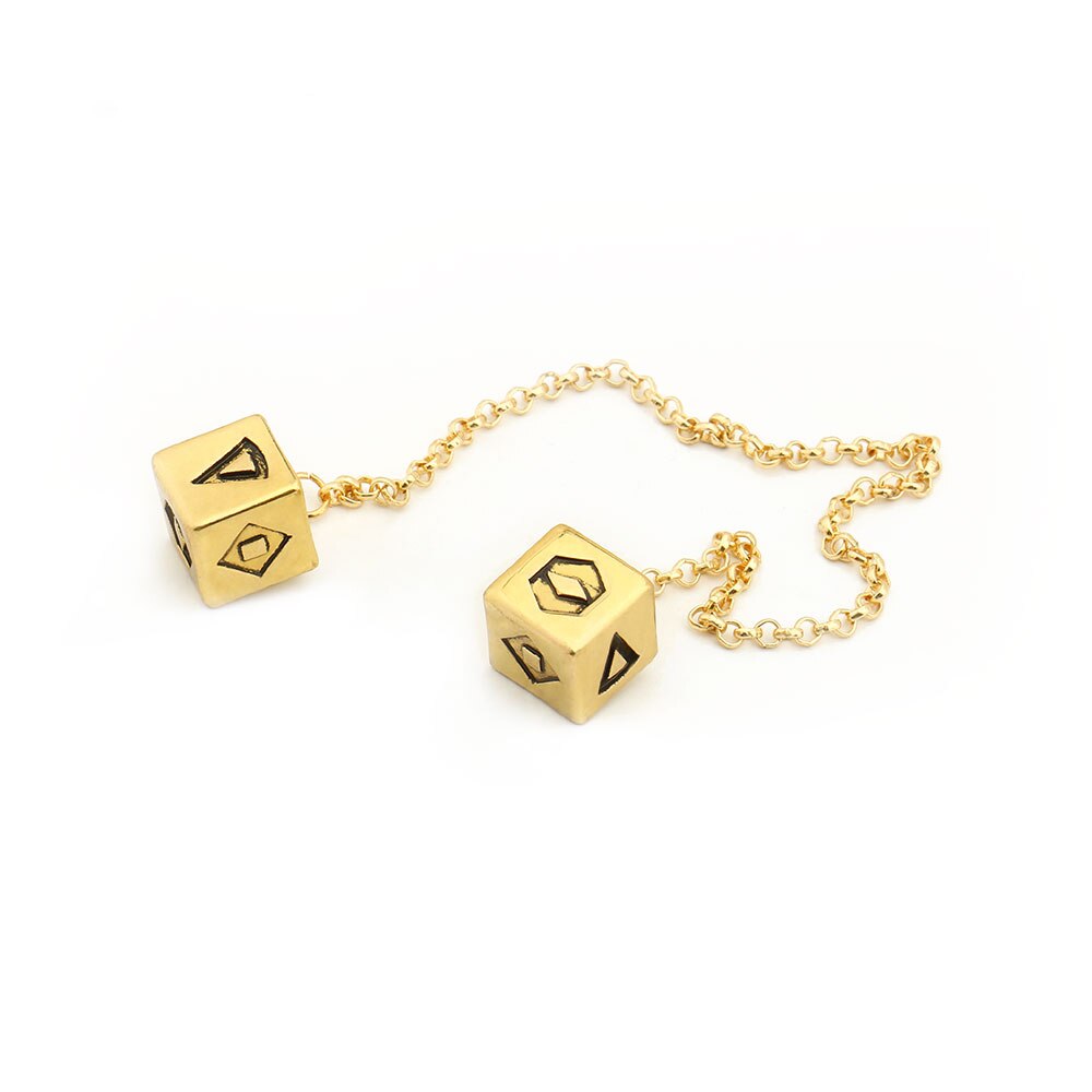 Big Antique Gold Color Bracelet Han Solo Lucky Dice Prop
