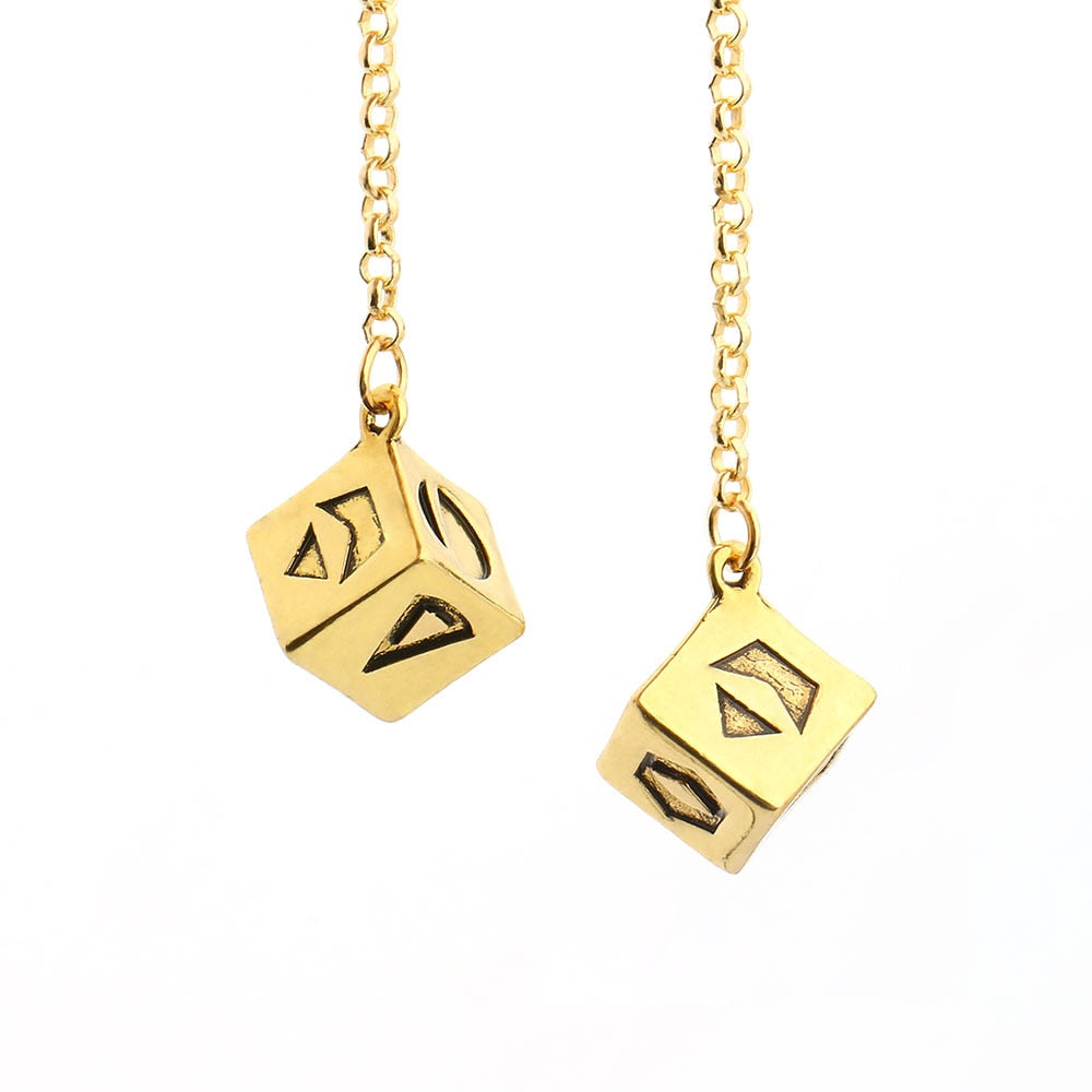 Big Antique Gold Color Bracelet Han Solo Lucky Dice Prop