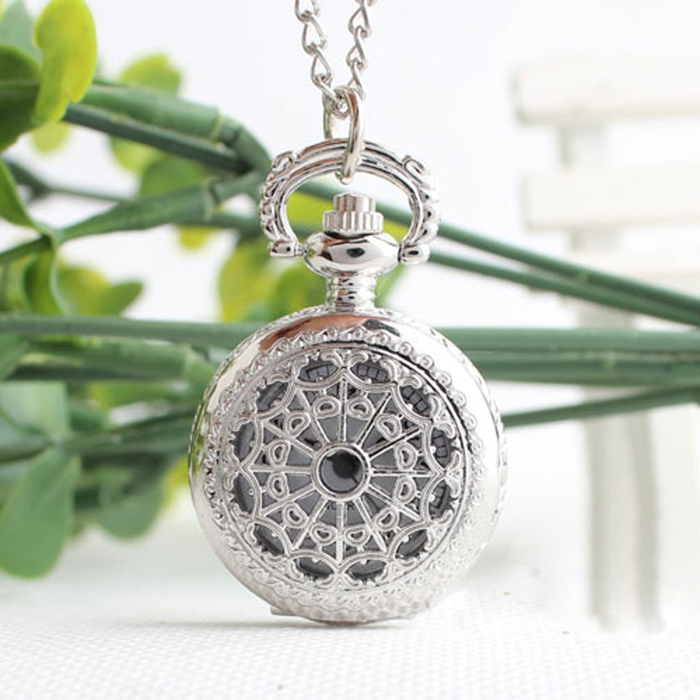 Retro Small Size Spider Webs Pocket Watch