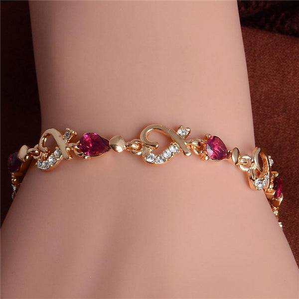 Pulseras vintage de cristal multicolor para mujer
