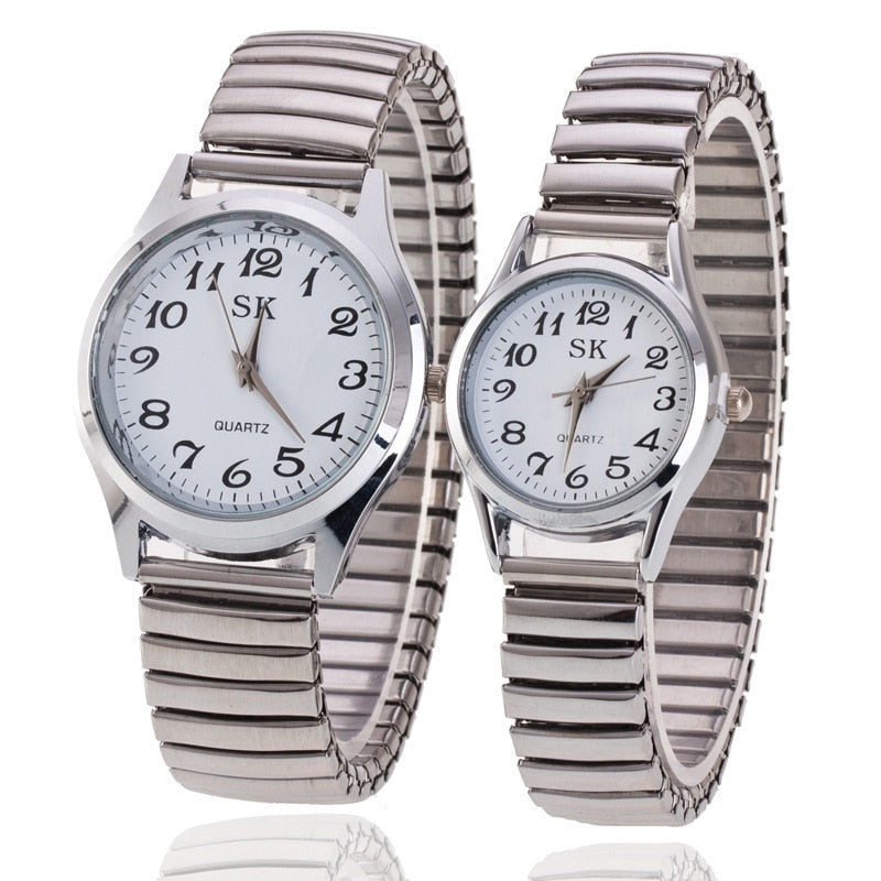 Couple Flexible Stretch Band Quartz Watches