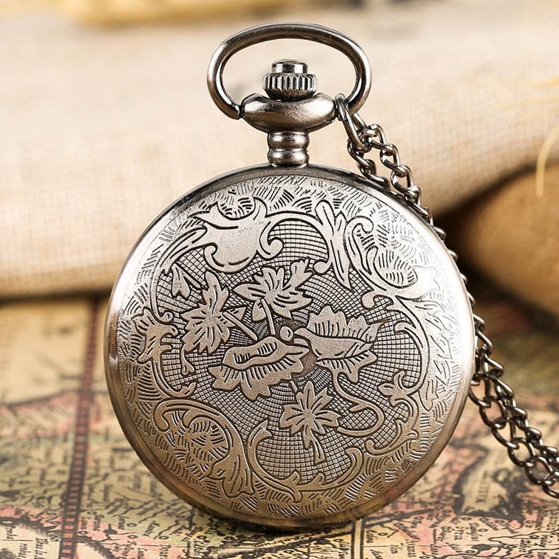 Retro Octopus Hollow Cover Quartz Pocket Watch