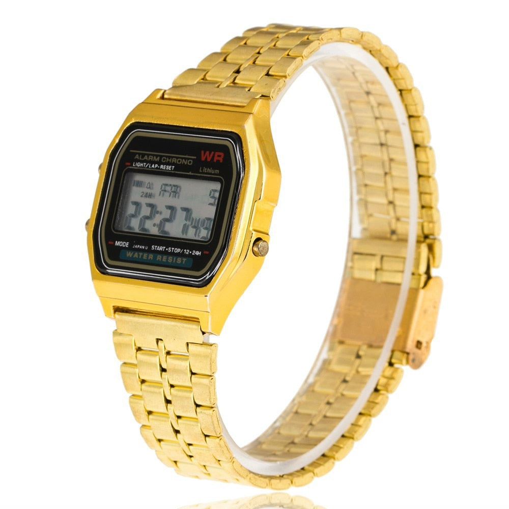 Stainless Steel LED Men Watch Digital Dress Watch