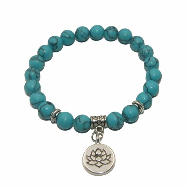 Amethysts  Tiger Eye Turquoises Bracelet For Women
