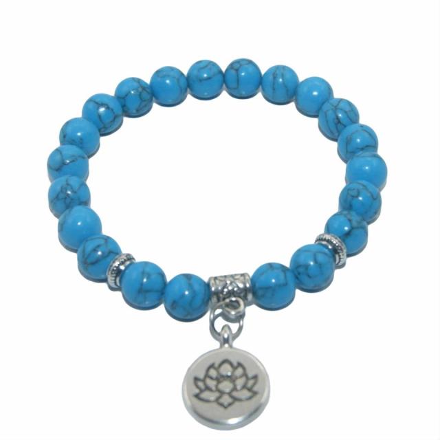 Amethysts  Tiger Eye Turquoises Bracelet For Women