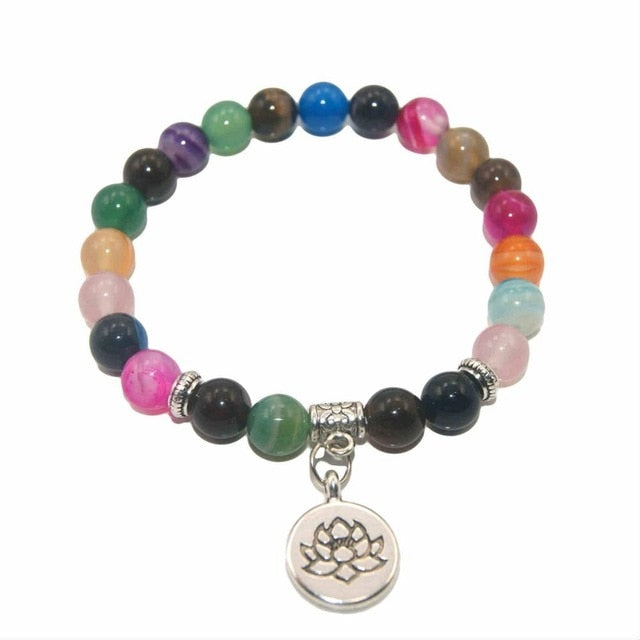 Amethysts  Tiger Eye Turquoises Bracelet For Women