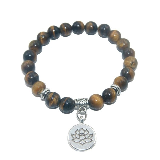 Amethysts  Tiger Eye Turquoises Bracelet For Women