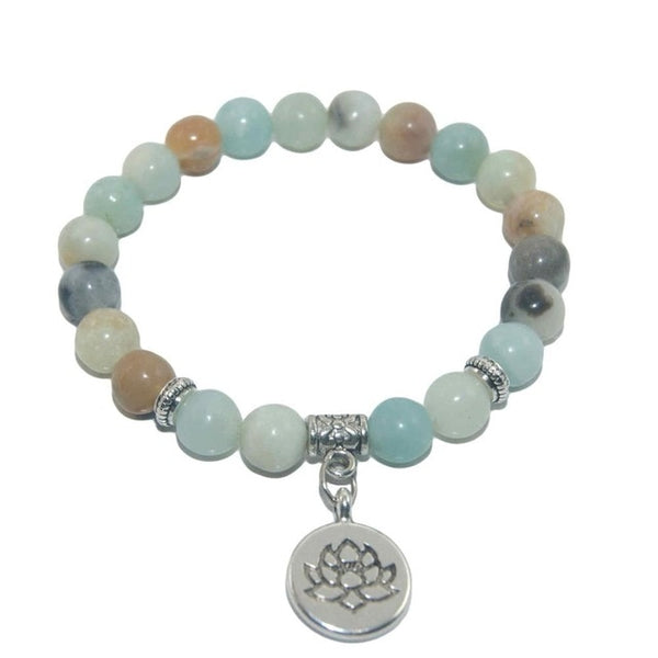 Pulsera de amatista, ojo de tigre y turquesa para mujer