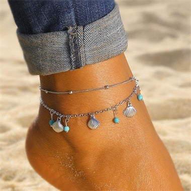 Bohemian Vintage Shell Turtle Anklet for Women