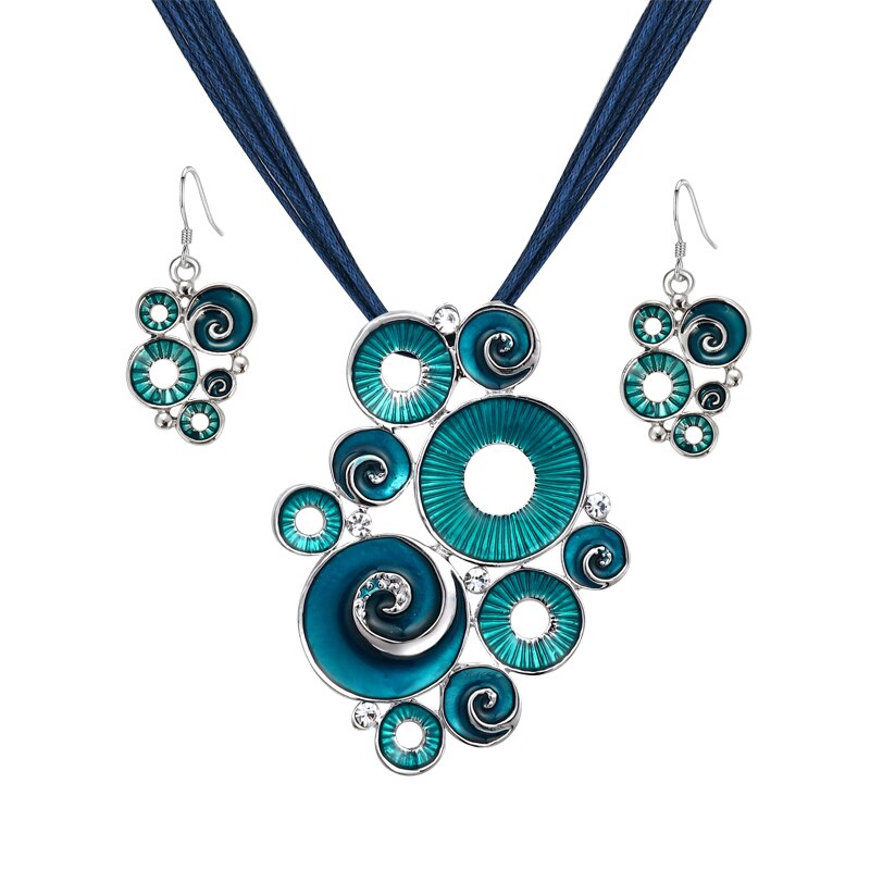 Dark Blue Charming Jewelry Set For Women