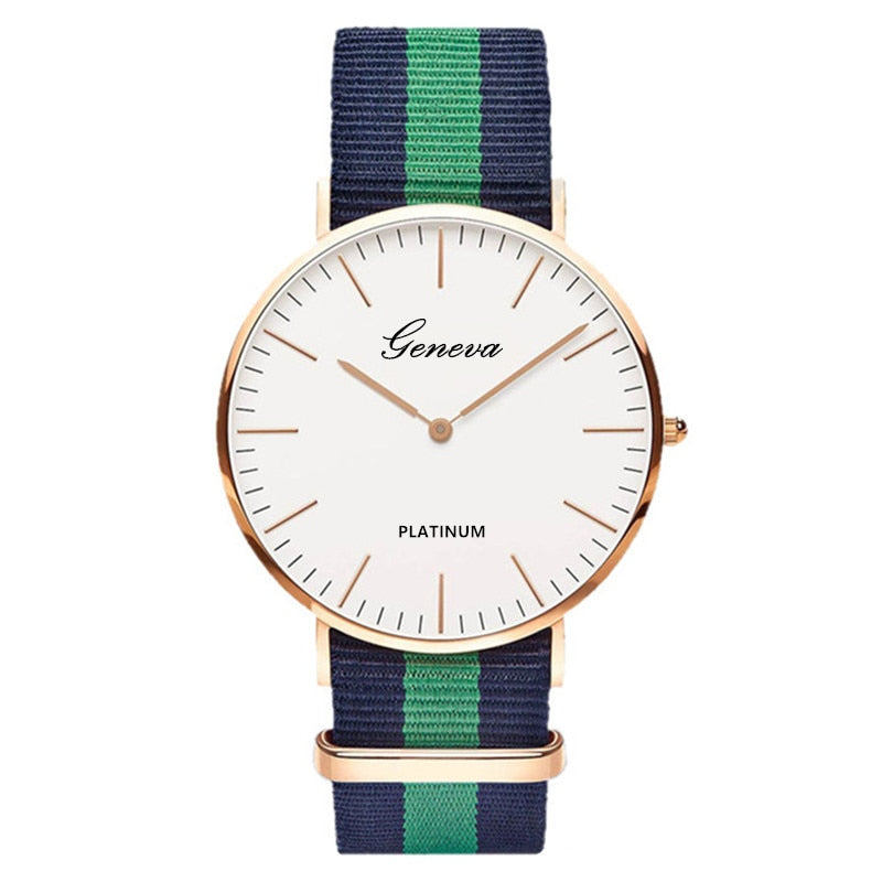 Classic Nylon  Band Top Luxury Couple Quartz Wrist Watch