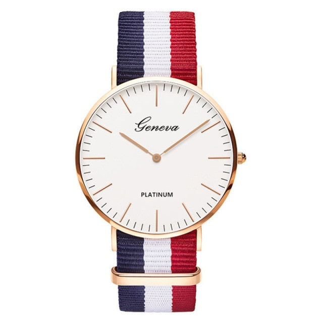 Classic Nylon  Band Top Luxury Couple Quartz Wrist Watch