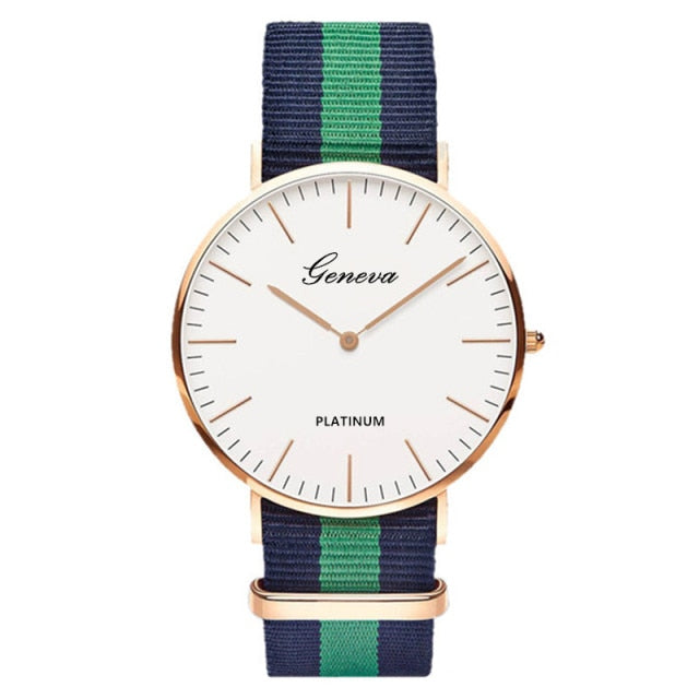 Classic Nylon  Band Top Luxury Couple Quartz Wrist Watch
